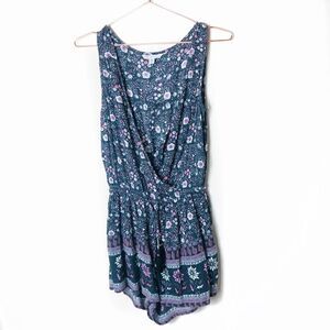 NWOT American Eagle Grey Floral Printed Romper XS